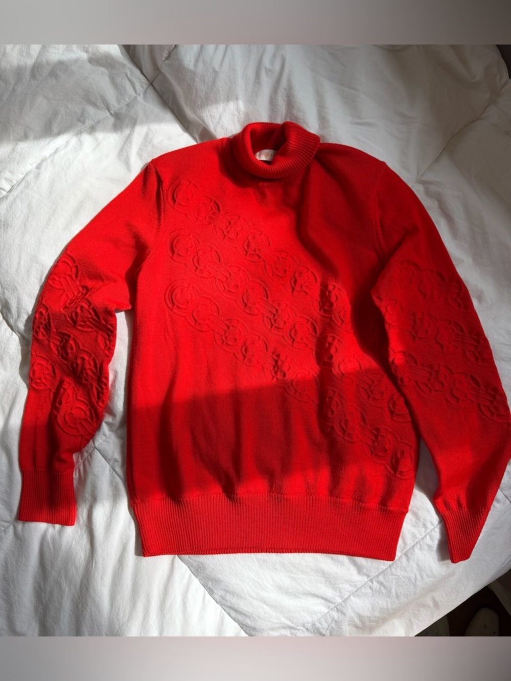 Tory Burch Gemini Turtleneck Sweater in Red